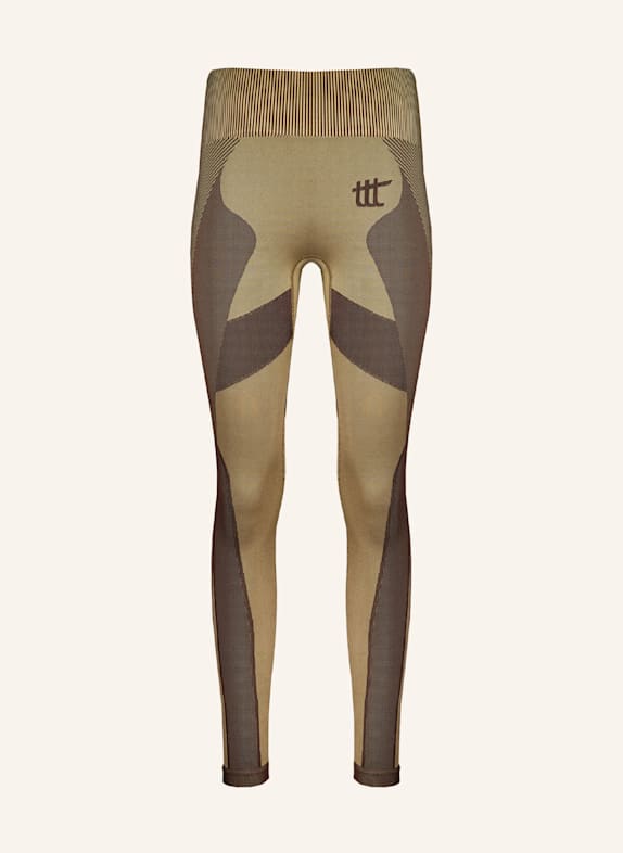 to the top Leggings SEAMLESS BRAUN