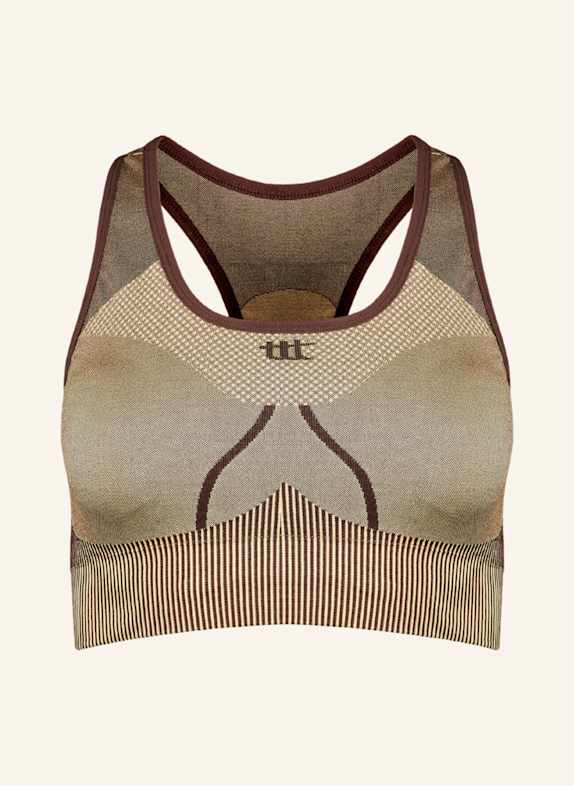 to the top Sports Bra SEAMLESS BRAUN
