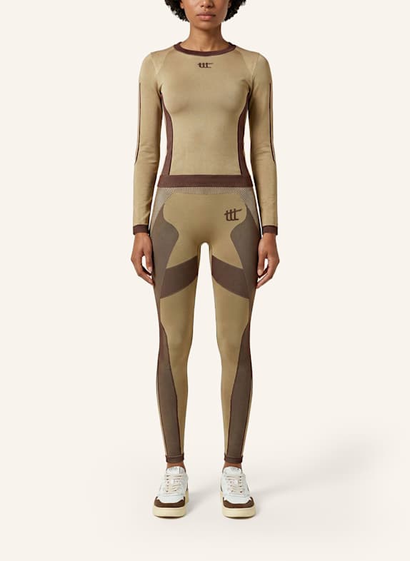 to the top Leggings SEAMLESS BRAUN