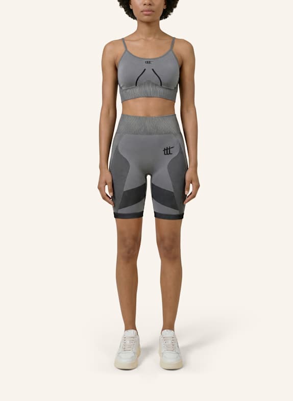to the top Short Leggings SEAMLESS LIGHT GRAU
