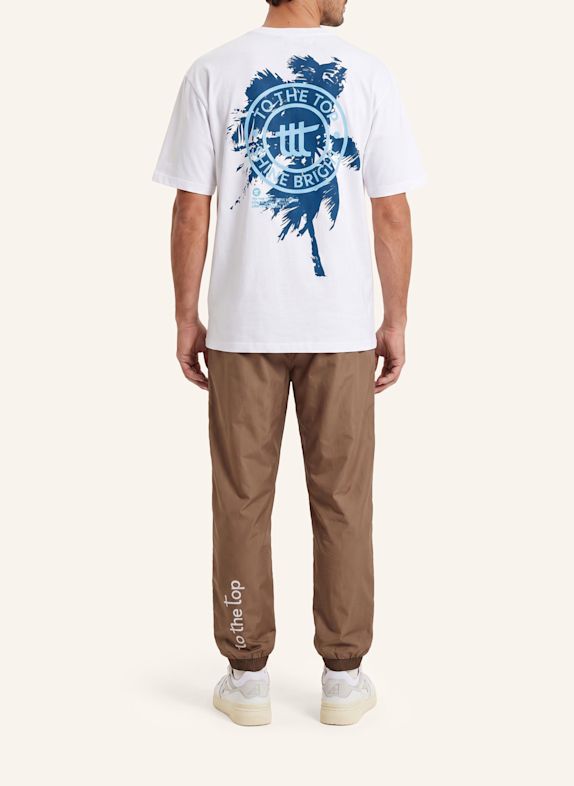 to the top T-Shirt Print Palm WEISS