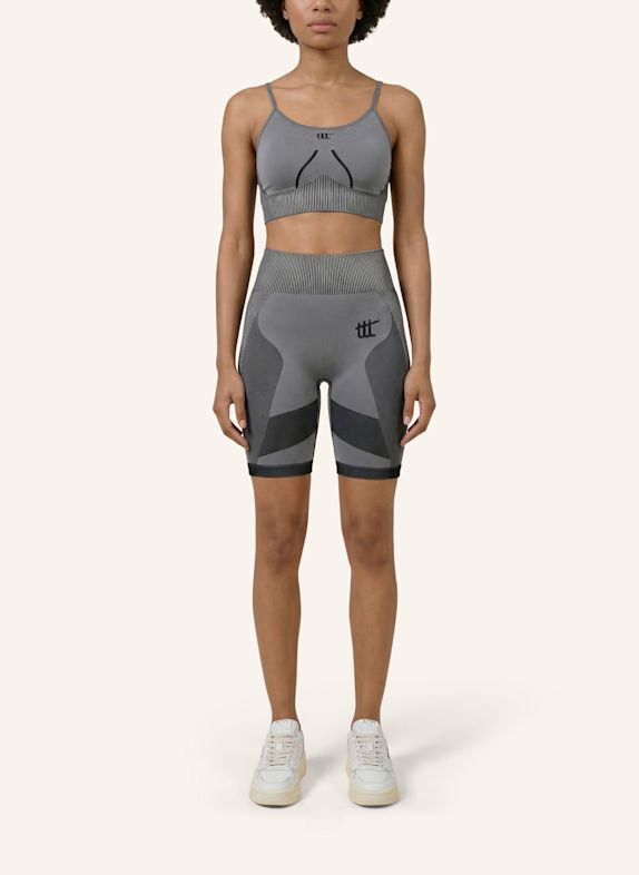 to the top Short Leggings SEAMLESS LIGHT GRAU