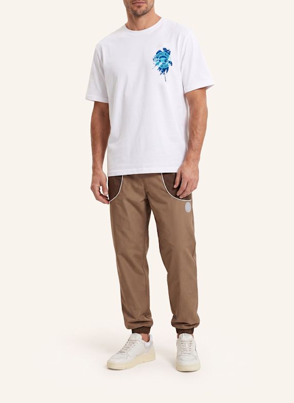 to the top T-Shirt Print Palm WEISS