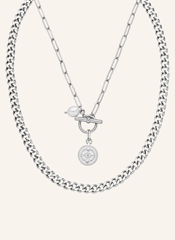 PURELEI Halsketten-Set MAKANI SILBER
