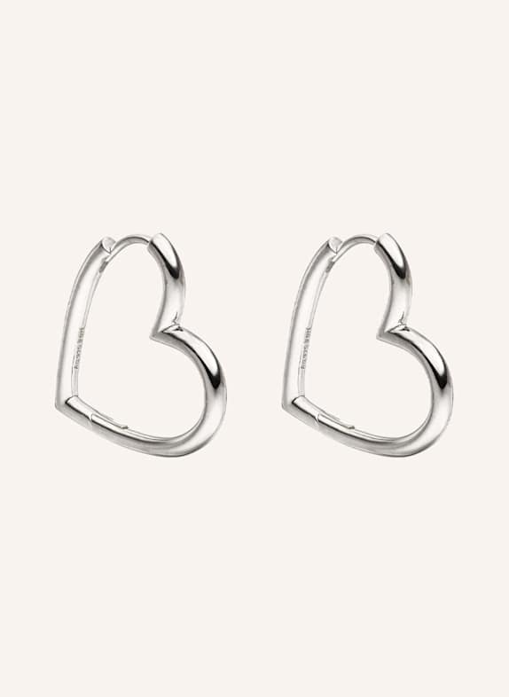 PURELEI Creolen HEARTS SILBER