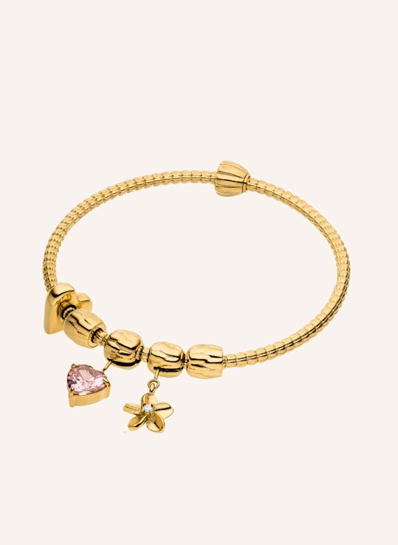 PURELEI Armreif-Set LEI GLITTER HEART S-M GOLD