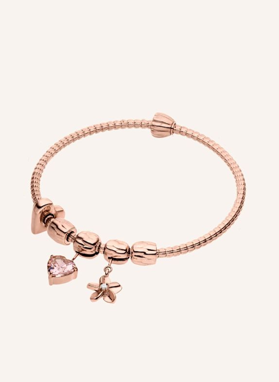 PURELEI Armreif-Set LEI GLITTER HEART S-M ROSÉGOLD