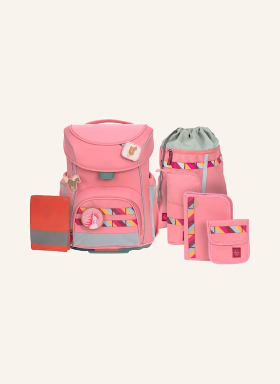 LÄSSIG Schulranzen Set SLIM UNIQUE PINK