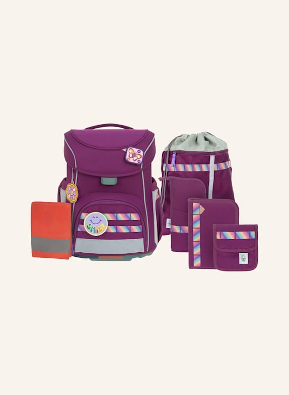 LÄSSIG Schulranzen Set SLIM UNIQUE LILA