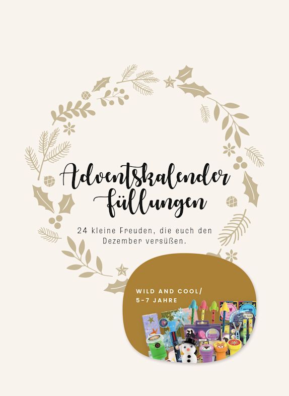 Korbmayer Adventskalender-Füllung „Wild & Cool“, 5–7 Jahre ROT