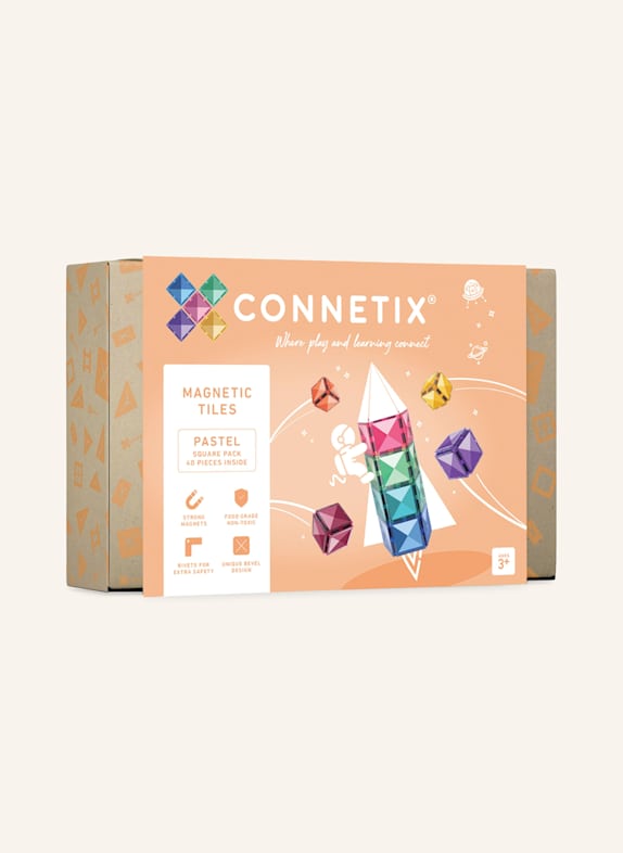 Connetix Quadrat-Set PASTELL ROSA
