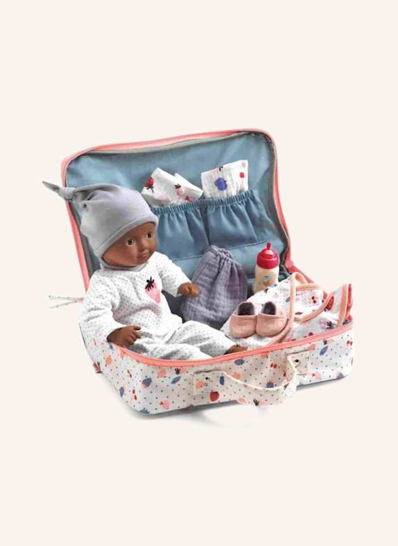 DJECO Puppe POMEA im Koffer BRAUN