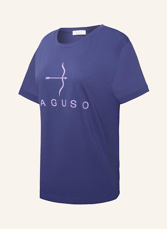 Laguso T-Shirt LOU LOGO DARK VIOLET LILA