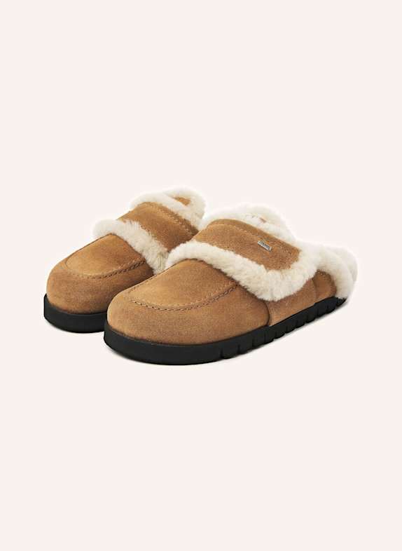 NUBIKK Hausschuhe TEDDY FUR COGNAC