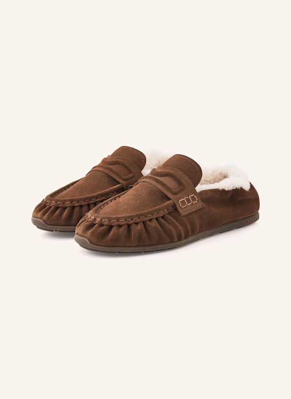 NUBIKK Slipper RILEY FUR BRAUN