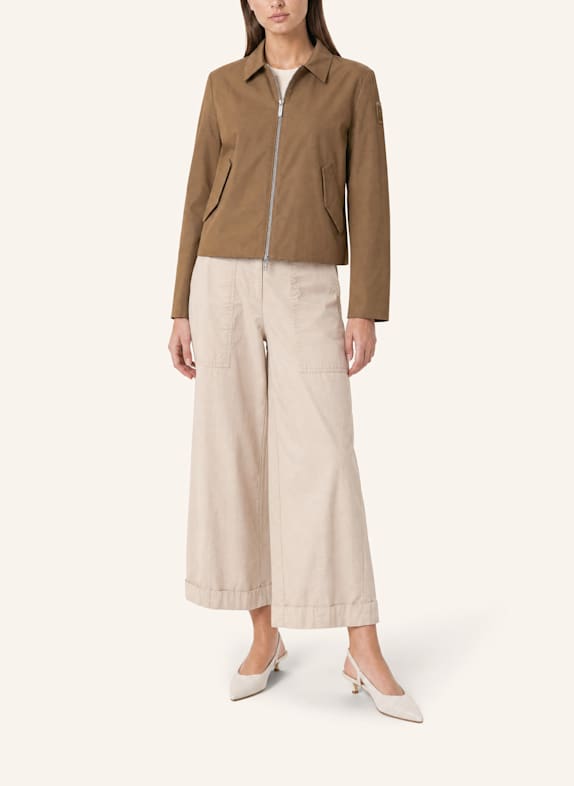 BOMBOOGIE Jacke mit Kragen und Reißverschluss BEIGE
