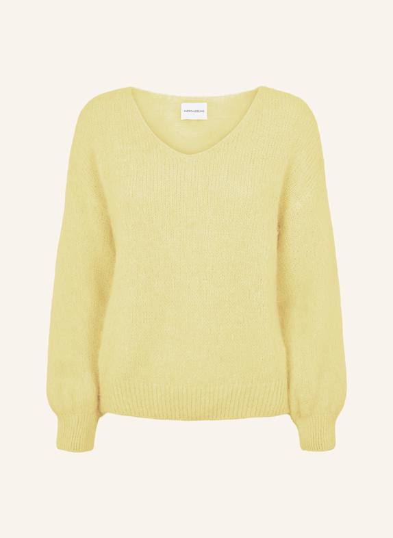 AMERICANDREAMS LS Alpaca Pullover Milana HELLGELB