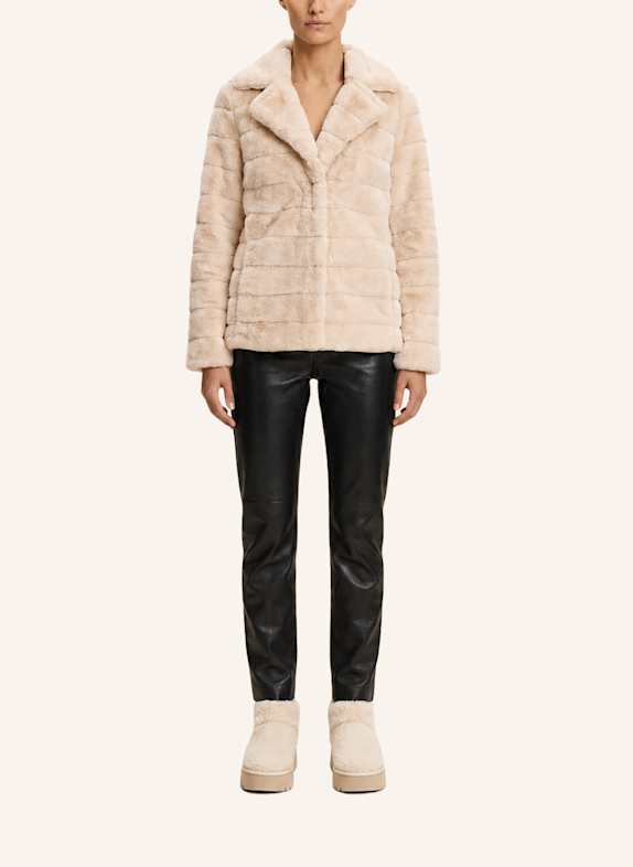 AMERICANDREAMS Faux Fur Coat Short Bailey CREME