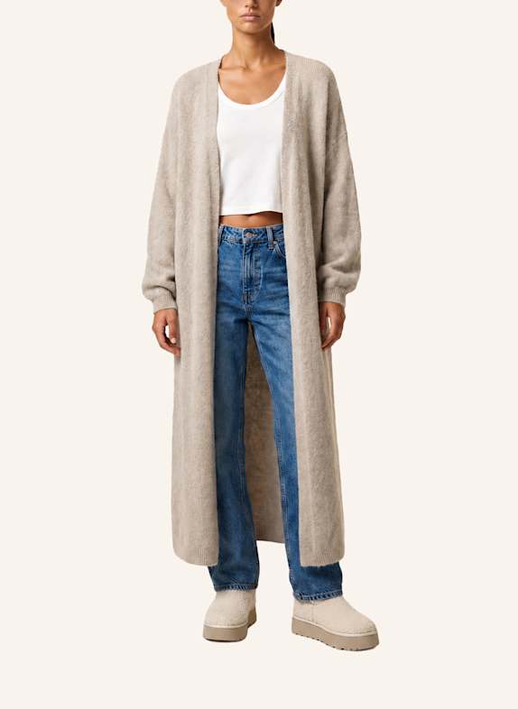 AMERICANDREAMS Long Alpaca Cardigan June TAUPE