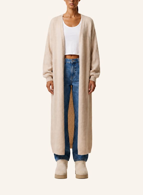 AMERICANDREAMS Long Alpaca Cardigan June BEIGE