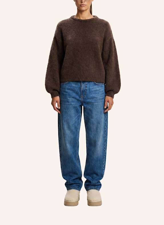 AMERICANDREAMS Round Neck Pullover Liana DUNKELBRAUN