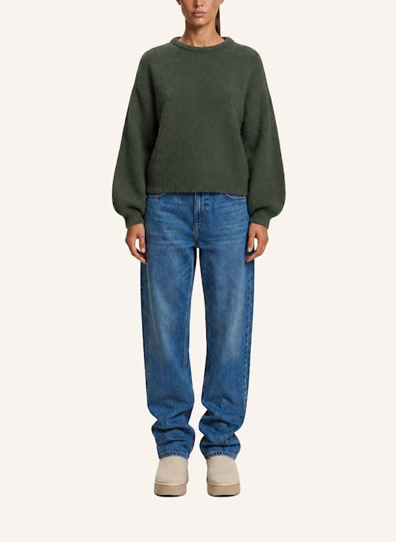 AMERICANDREAMS Round Neck Pullover Liana DUNKELGRÜN