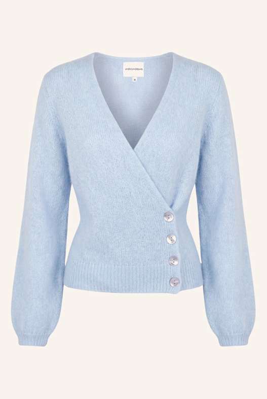 AMERICANDREAMS Wrap Cardigan Mariya HELLBLAU