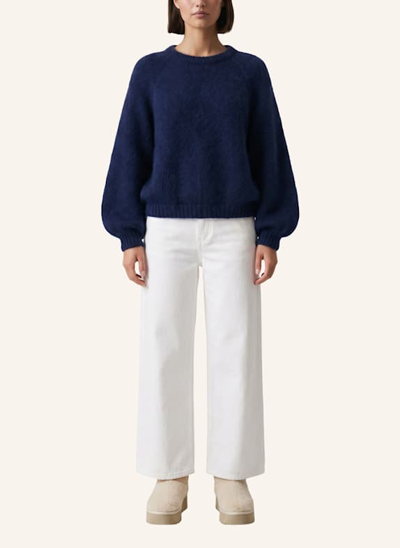 AMERICANDREAMS Mohair Knit Pullover Rosie DUNKELBLAU