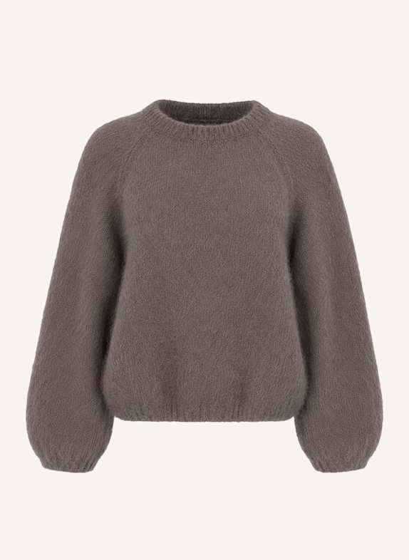 AMERICANDREAMS Mohair Knit Pullover Rosie TAUPE
