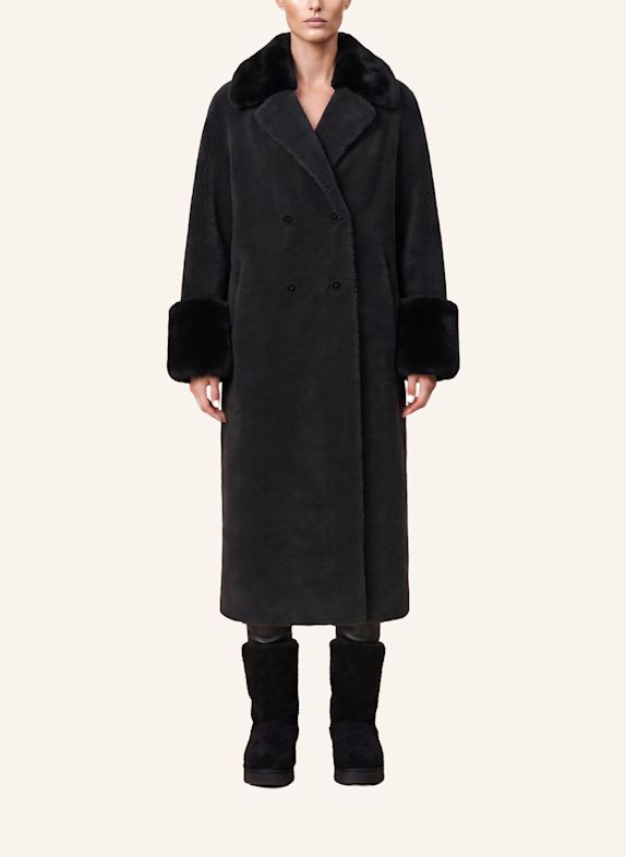 AMERICANDREAMS Wool Coat Long Fiona SCHWARZ