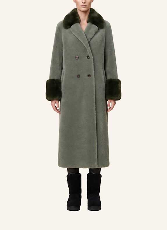 AMERICANDREAMS Wool Coat Long Fiona GRÜN