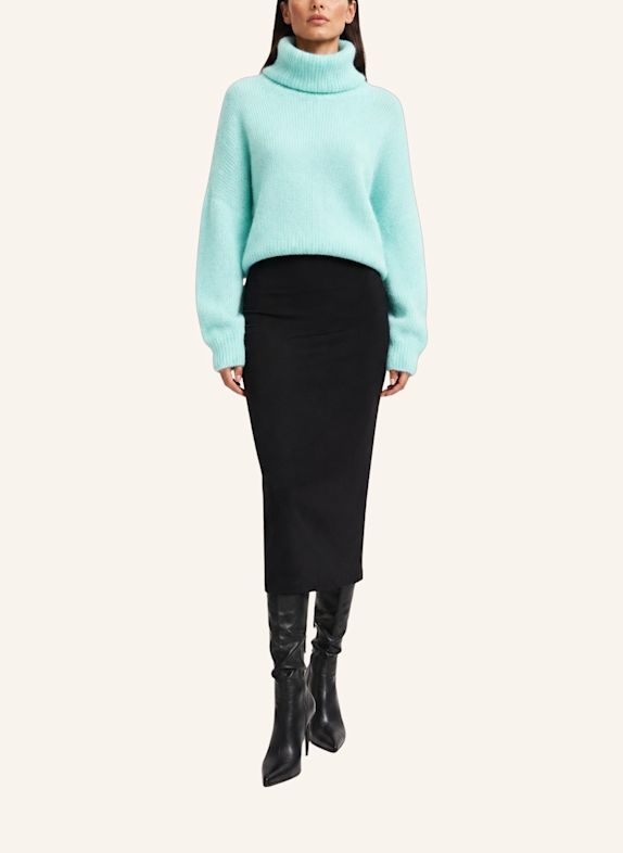 AMERICANDREAMS Rollneck Cropped Alpaca Pullover Andrea MINT
