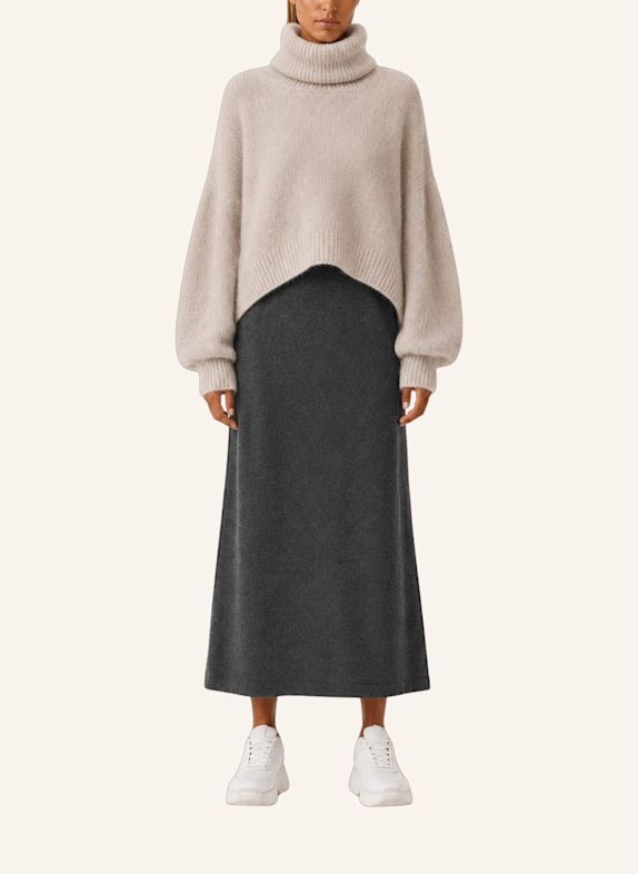 AMERICANDREAMS Rollneck Cropped Alpaca Pullover Andrea TAUPE