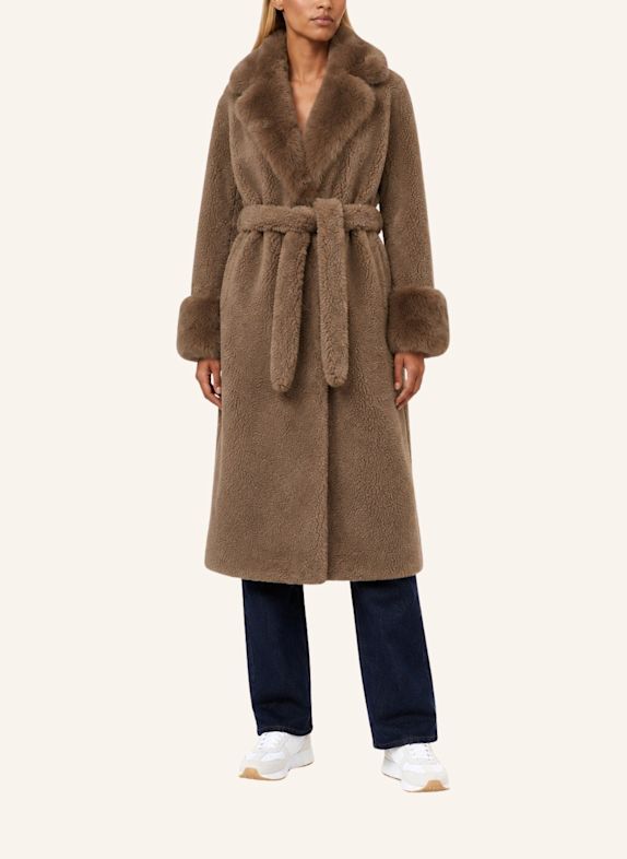 AMERICANDREAMS Teddybont-Mantel FARAH CAMEL