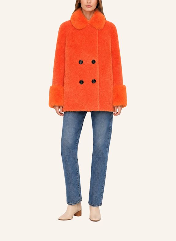 AMERICANDREAMS Wool Coat Short Fiona ORANGE