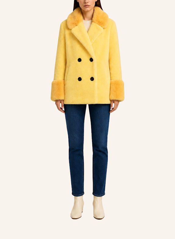 AMERICANDREAMS Wool Coat Short Fiona GELB