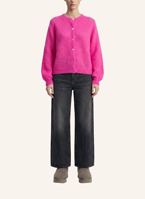 AMERICANDREAMS Alpaca Cardigan Susan NEONPINK
