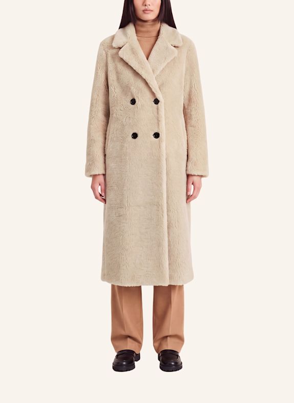 AMERICANDREAMS Long Coat Without Fur Fiona BEIGE