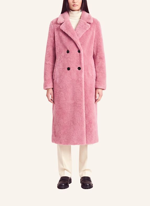 AMERICANDREAMS Long Coat Without Fur Fiona PINK