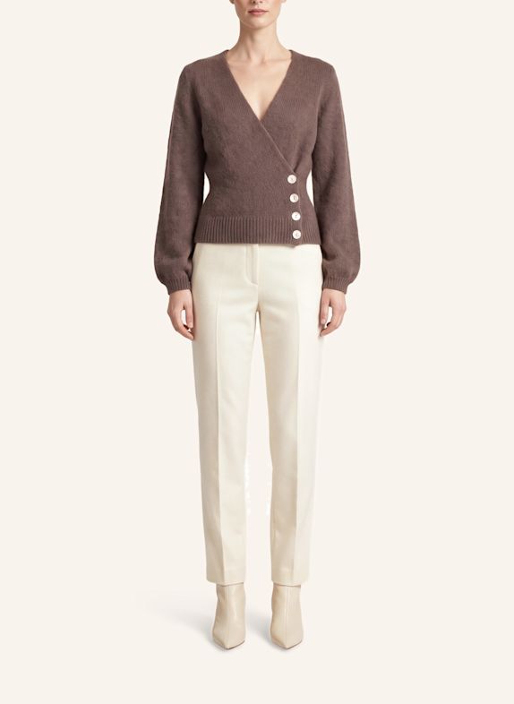 AMERICANDREAMS Wrap Cardigan Mariya DUNKELBRAUN
