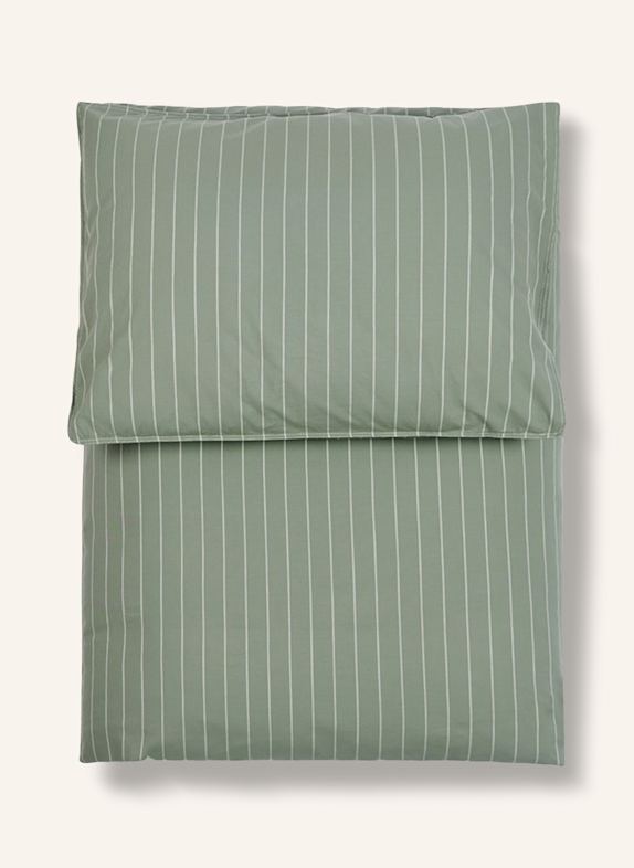 lavie Bettbezug STRIPED DUNKELGRÜN/ BEIGE