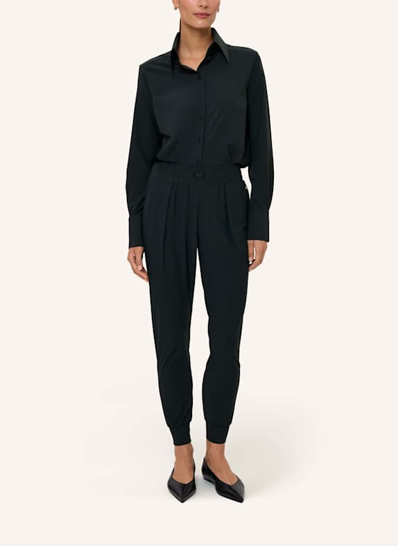 INA KESS Hose LUXE LÉGER TRACK PANTS DUNKELGRÜN