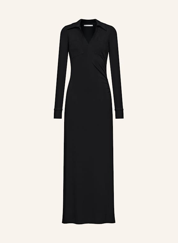 PINXIT Kleid Plissiertes Strickkleid SCHWARZ