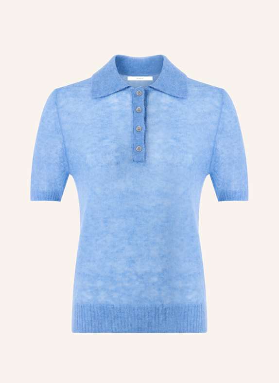 PINXIT Poloshirt Strick-Poloshirt HELLBLAU