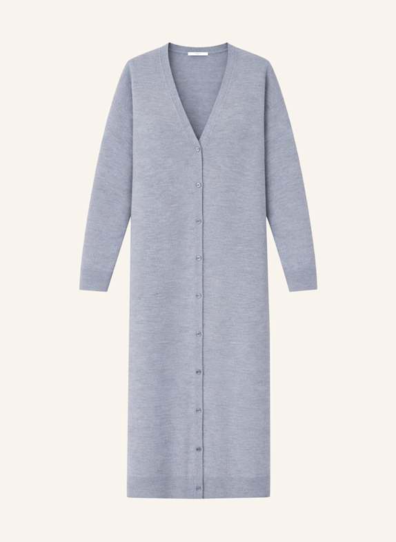 PINXIT Longcardigan MIT SEIDE HELLGRAU