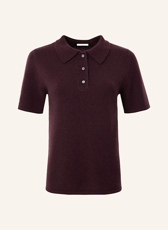 PINXIT Strickpoloshirt AUS KASCHMIR LILA