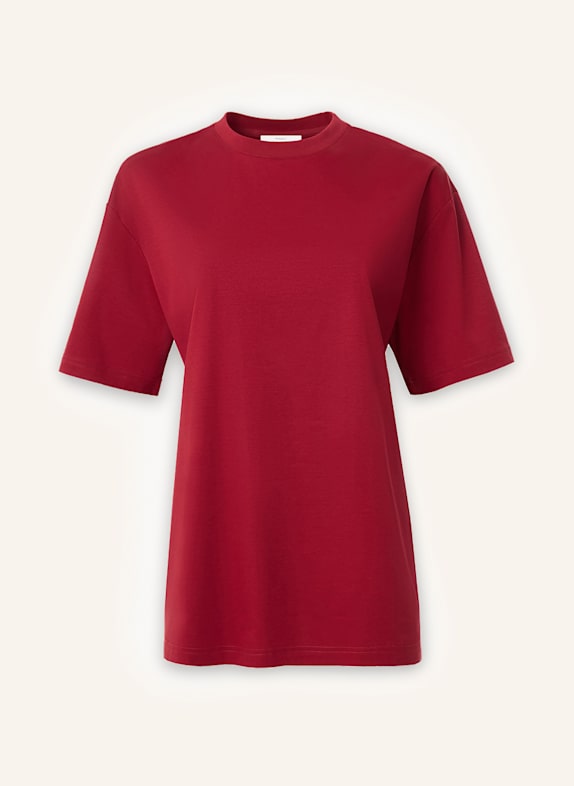 PINXIT Oversize T-Shirt MIT SEIDE DUNKELROT