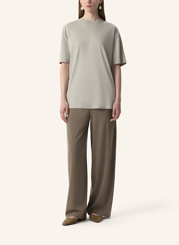 PINXIT Oversize T-Shirt MIT SEIDE GRAU
