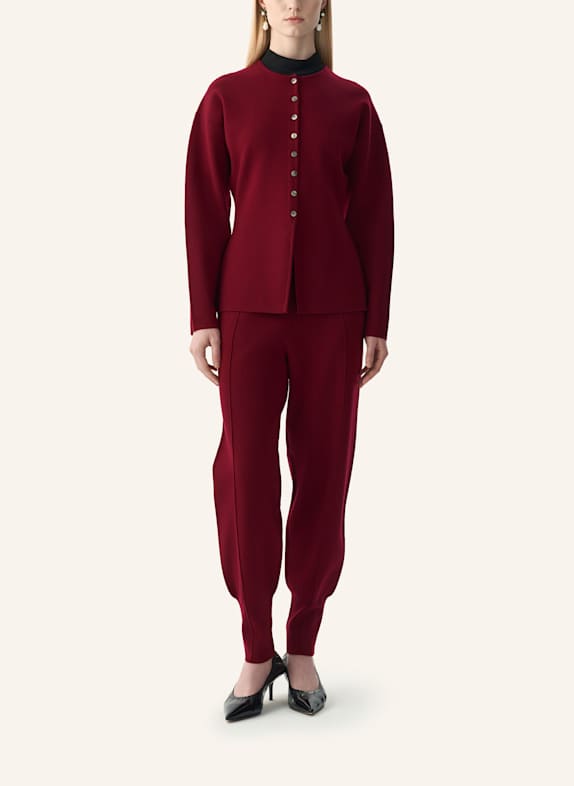 PINXIT Strickjacke DUNKELROT