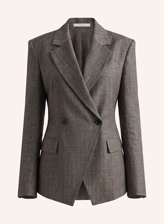 PINXIT Leinenblazer DUNKELBRAUN